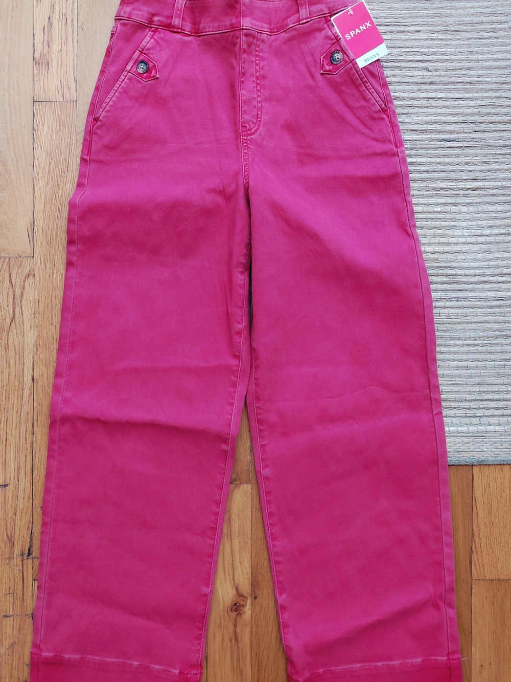 Never Worn-SPANX Raspberry High-Waist Straight Leg Pants